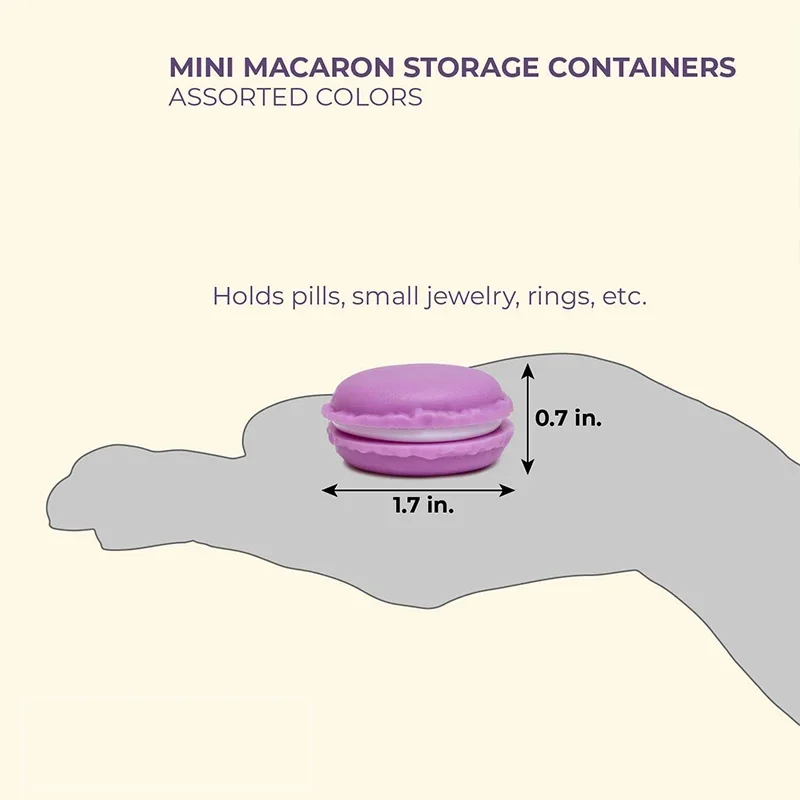 8pcs/16pcs Mini Macaron Pill/Jewelry Box Storage Organizer Earphone Macaron Container Multiuse Case Candy/Gift Box Wedding Decor