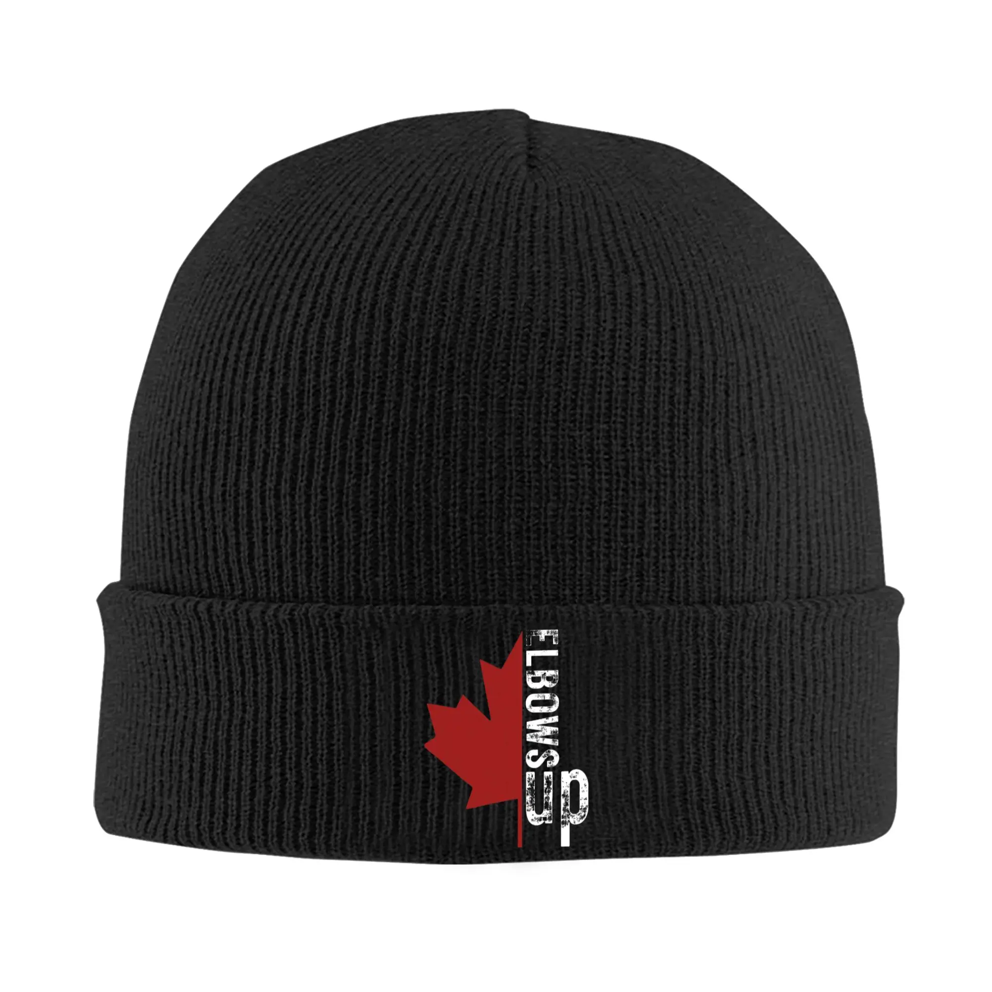 Elbows Up Canada True North Strong and Free Knitted Hat Beanies Winter Hat Warm Unisex Color  Cap for Men Women Gifts