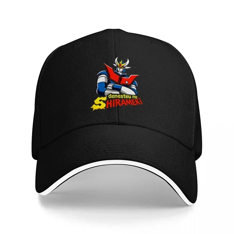 New Denesteu no Shirameki Anime Baseball Cap Black Embroidered Logo Classic Adjustable Hat for Fans of Japanese Robot Series
