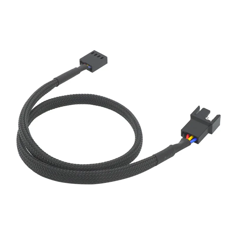 1 To 1 Ways Splitter Black Sleeved 26/40cm Extension Cable Connector 4Pin PWM Extension Cables 4 Pin Pwm Fan Cable