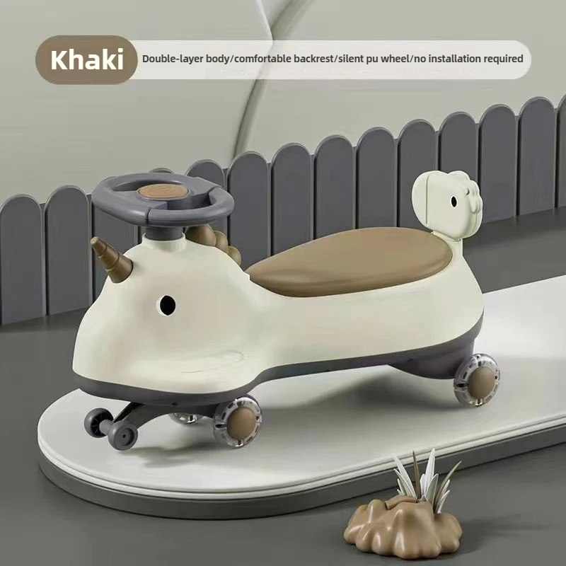 Samochodzik dla malucha 1-3 lat z funkcją Anti-Tip Twist, światło LED, obrót o 360 stopni °   Ciche kółka, solidna konstrukcja obrotowa do zabawy w pomieszczeniach, prezent na pierwsze urodziny.