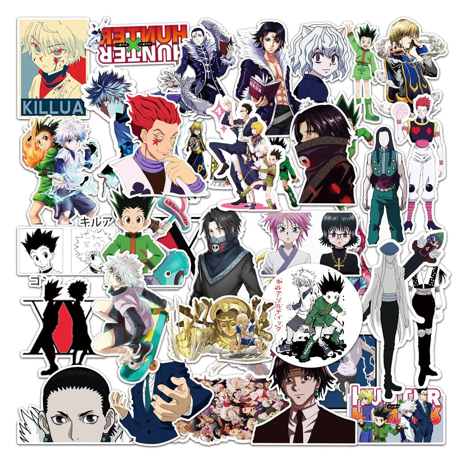 50 Stuks Anime Jager Cartoon Waterdichte Sitcker Professionele Jager Anime Randapparatuur Diy Notebook Fiets Decor Speelgoed Geschenken