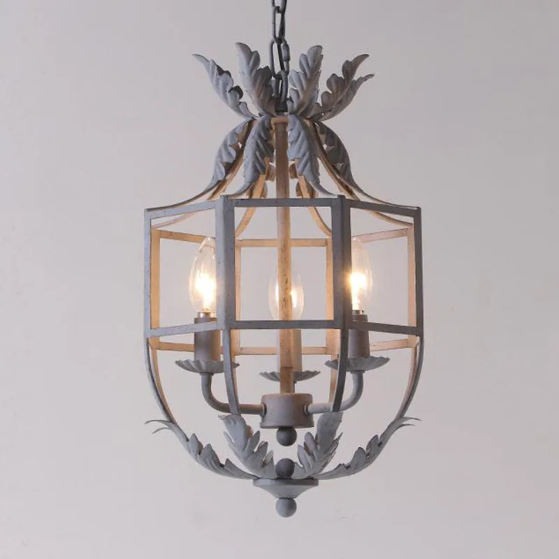 special supply for American rural retro old wrought iron chandelier, living room, dining hall