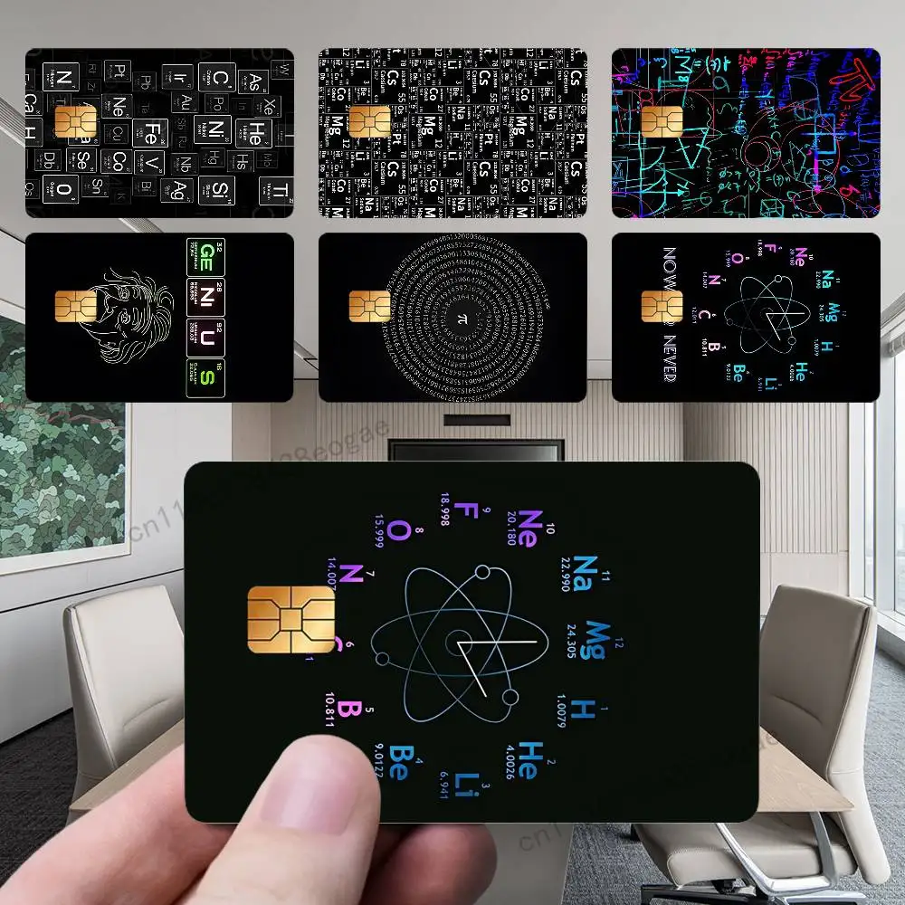 

Chemical Elements Art Card Sticker PVC Film Skin Sticker For Debit Waterproof 4PCS Film Small Large Chip