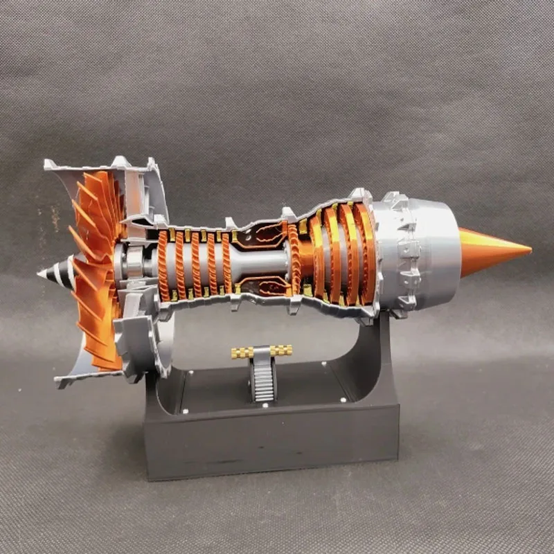 Aircraft engine model assembly toy, birthday gift, aviation electric turbofan engine ornament, battery drive