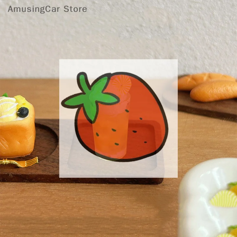 لعبة كأس عصير الأناناس المزخرفة لبيت الدمى الصغير للأطفال؛ 1/12 مصغرة للعب التظاهري #5