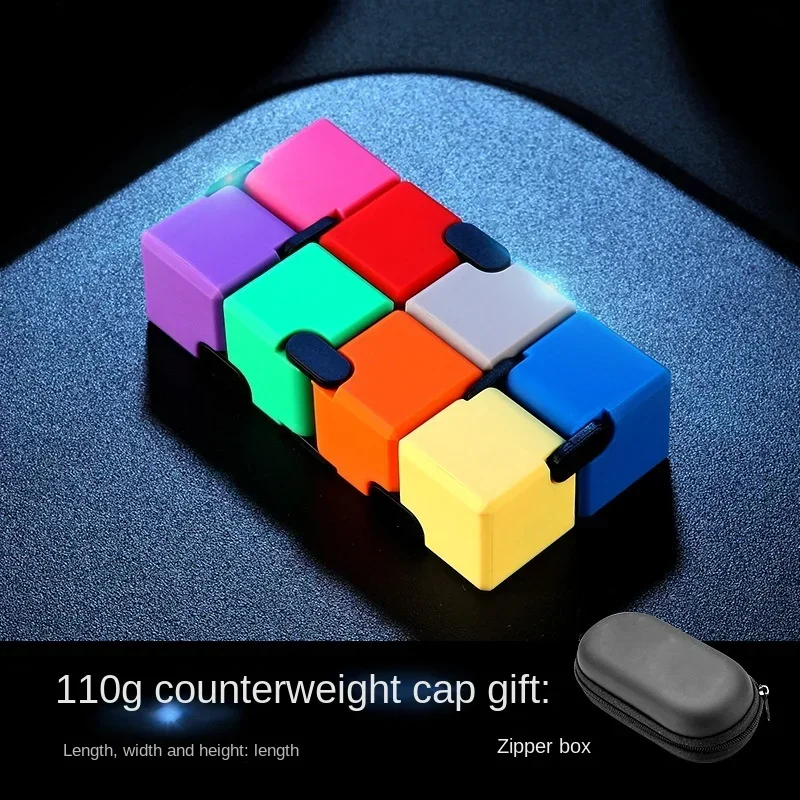 Infinite Cube anti stress Fidget Toy Flip Alloy Metal Finger Cubes Antistress Anxiety EDC for Adults Autism Adhd genshin qiyi