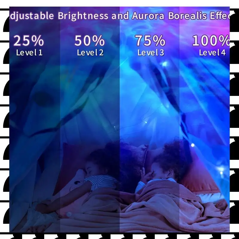 

A44U Wave Cordless Projector Light With 16Color Effects,Night Lights LED Northern Lights Projector,Built-In Bluetooth Speaker