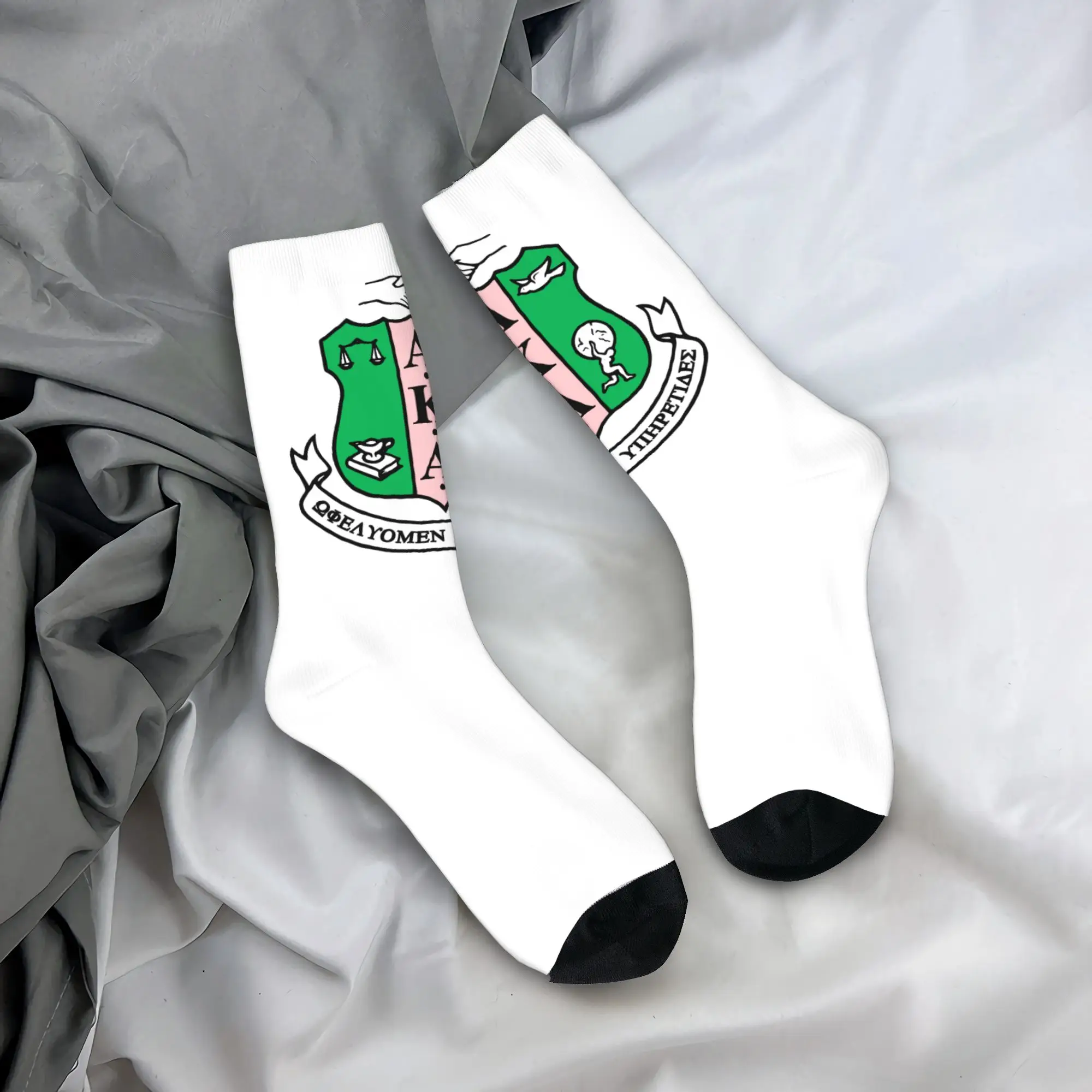 

Носки с индивидуальным милым принтом 1200px-Alpha_Kappa_Alpha_shield для мужчин и женщин, эластичные, летние, осенние, зимние, средней длины