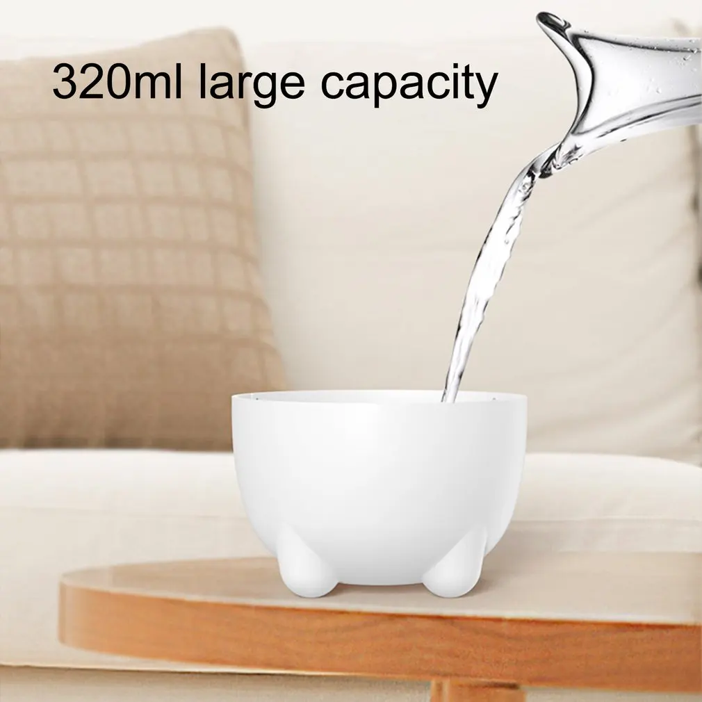 Umidificador de ar ultra-sônico USB portátil Difusor de aroma, Névoa, Purificador com luz LED, Copo para carro e casa