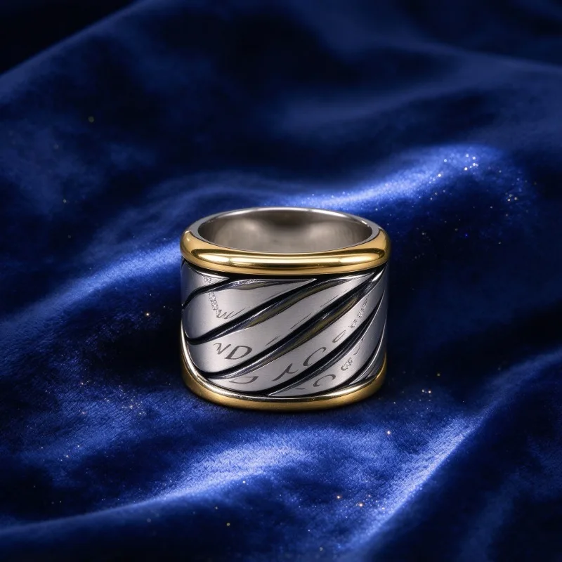 Ladies Twisted Spiral Cable Finger Ring Trendy Stackable Texture Band Minimalist Metal Fashion Jewelry Daily Casual Wear Wedding Party Gift Elegant Simple Women Statement Accessory