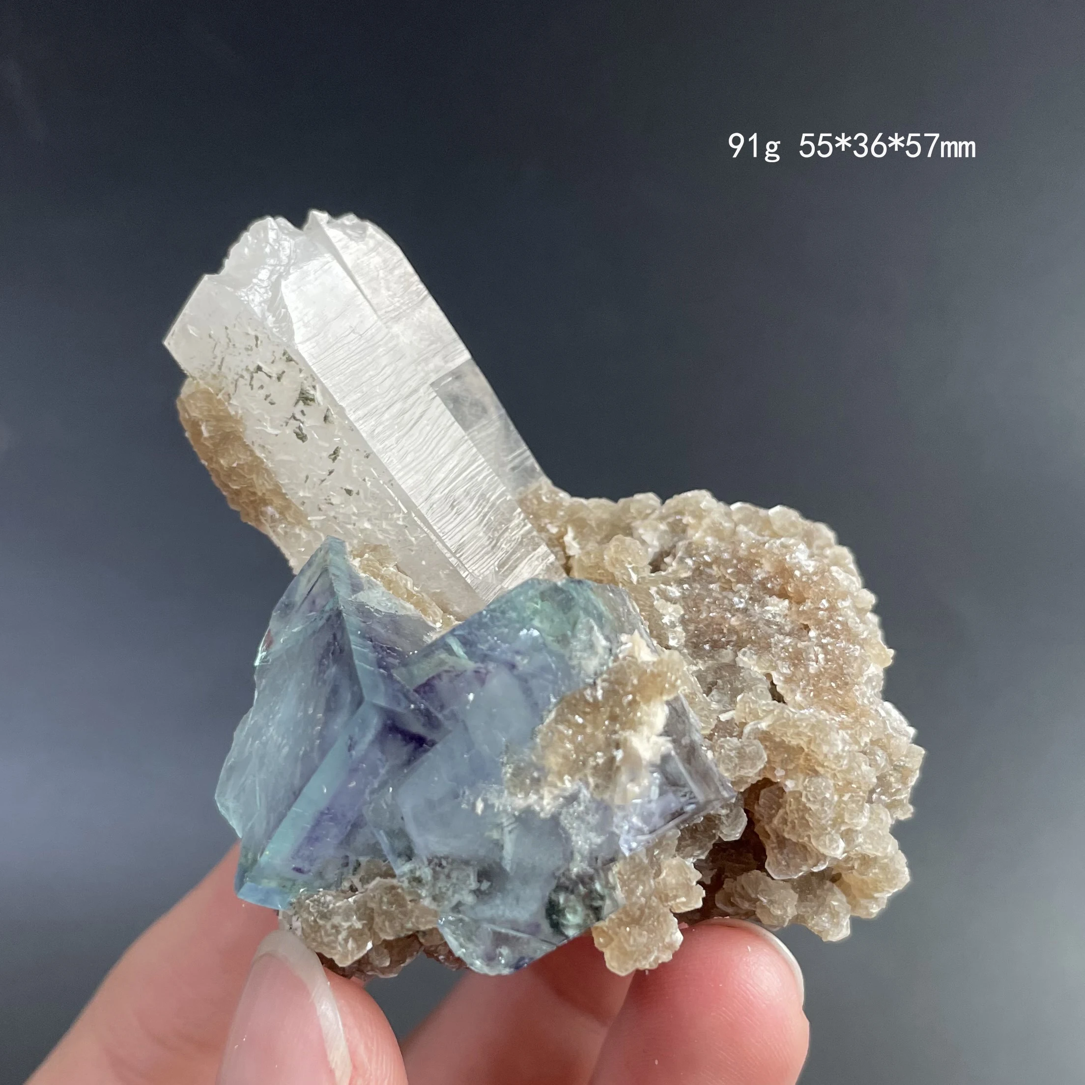 Natural Crystal China HuNan Yaogangxian Fluorite Mineral Specimen Collection Research and Teaching Healing Energy Home Decor