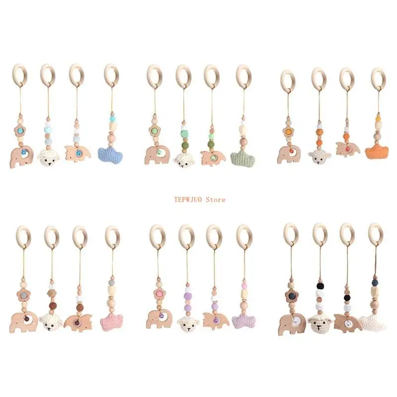 U50F 4 PCS/مجموعة ألعاب حسية للأطفال للعب نشاط صالة الألعاب الرياضية معلقة معلقات رف اللياقة البدنية زخارف الزخارف الفئران