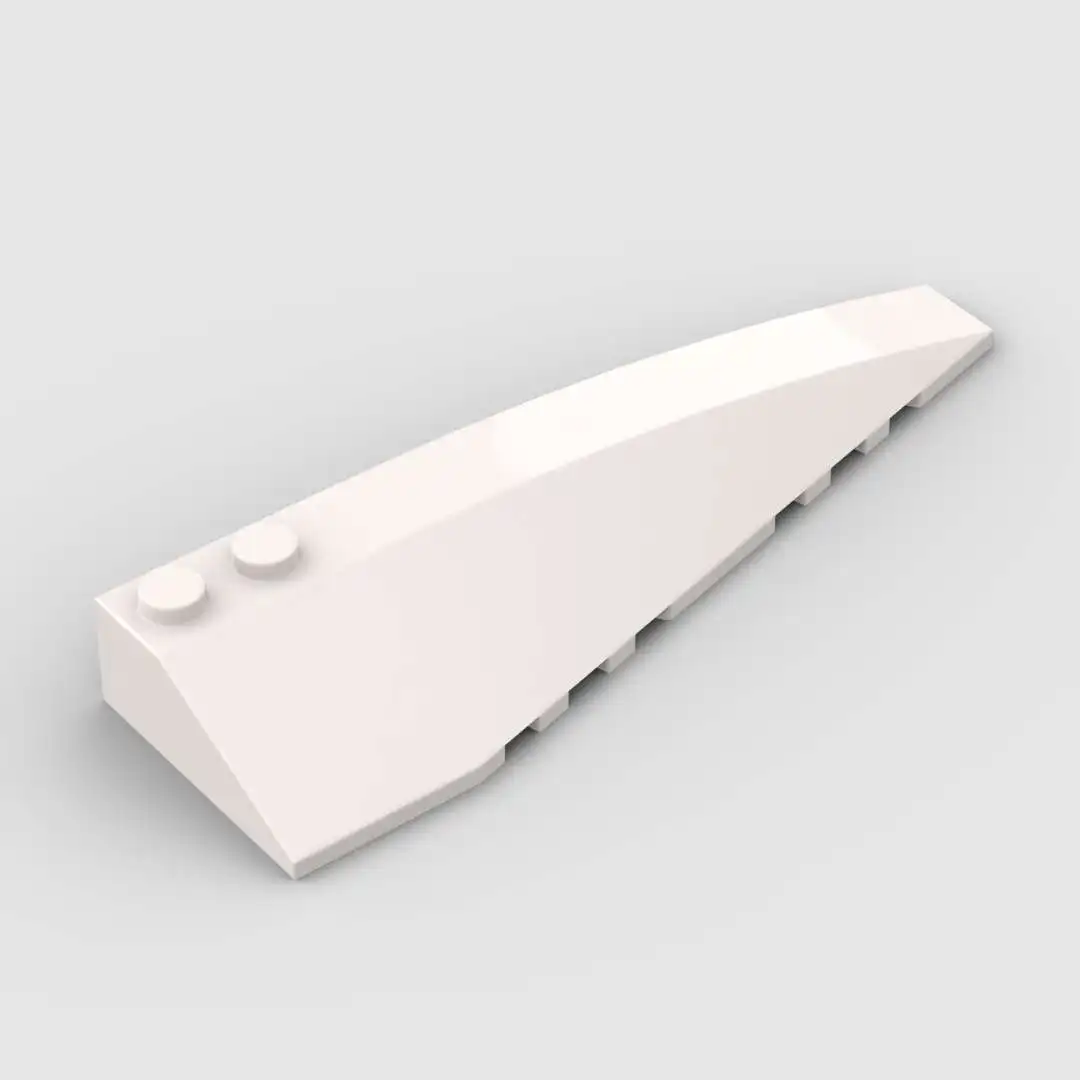 10pcs Building block 50956-50955 10x3 with two-point wedge-shaped brick, compatible with loose parts on the right side