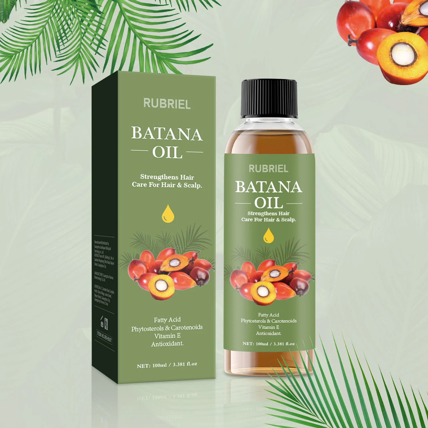 Batana Oil Strengthens Scalp Smoothing Nourishing Treatment Reduce Hair Loss Anti-Breakage Shiny Hair Care Product for Men Women