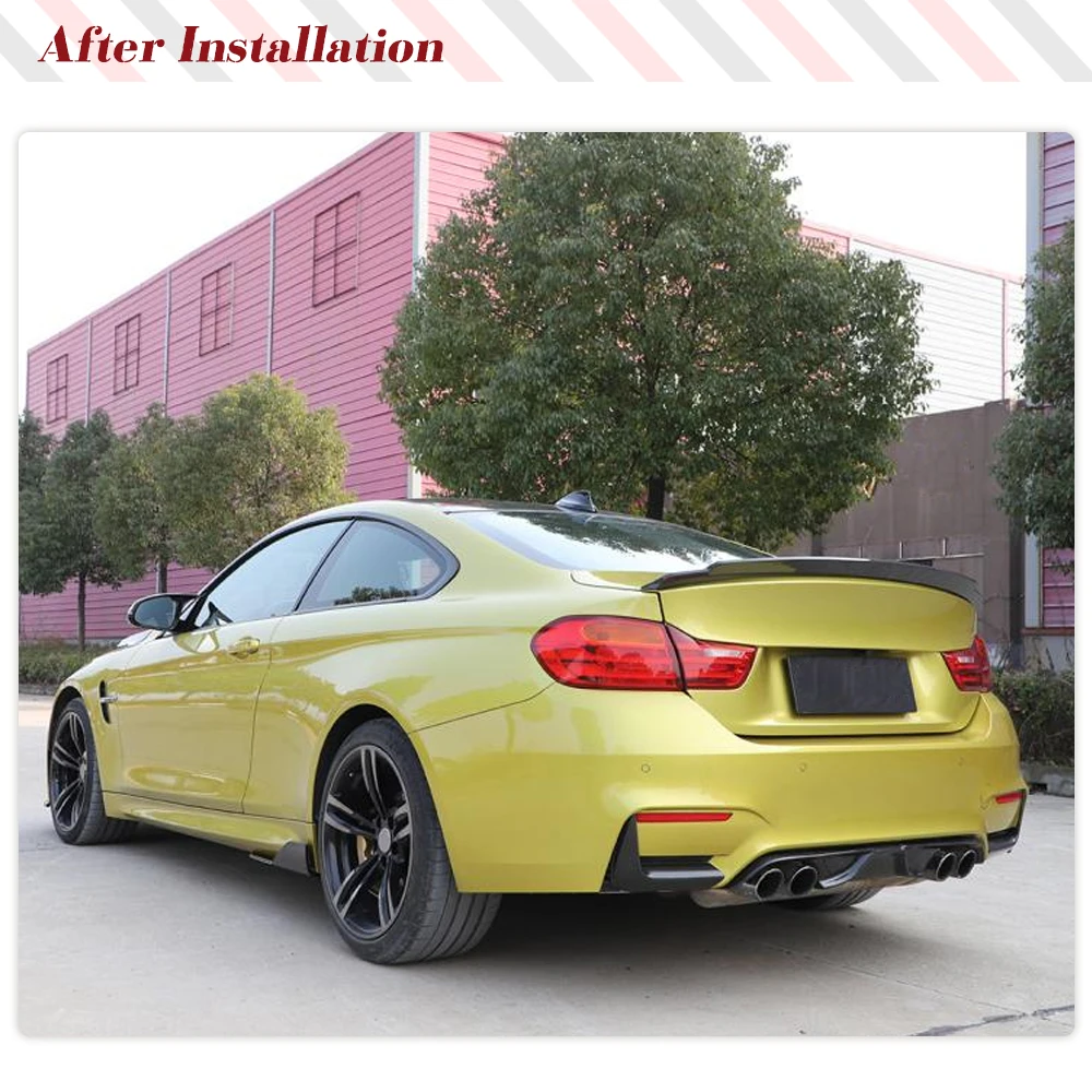 For BMW F80 M3 F82 F83 M4 2014 - 2019 Prepreg Dry Carbon Car Rear Bumper Diffuser Lip Splitters Lower Corner Spoiler Covers