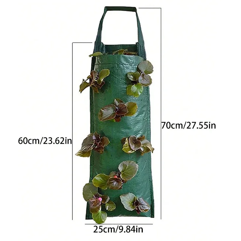 Hanging Strawberry Planting Bag With Multiple Pockets, Vertical Planting Bag, Vegetable And Fruit Balcony, Garden Planting Pot