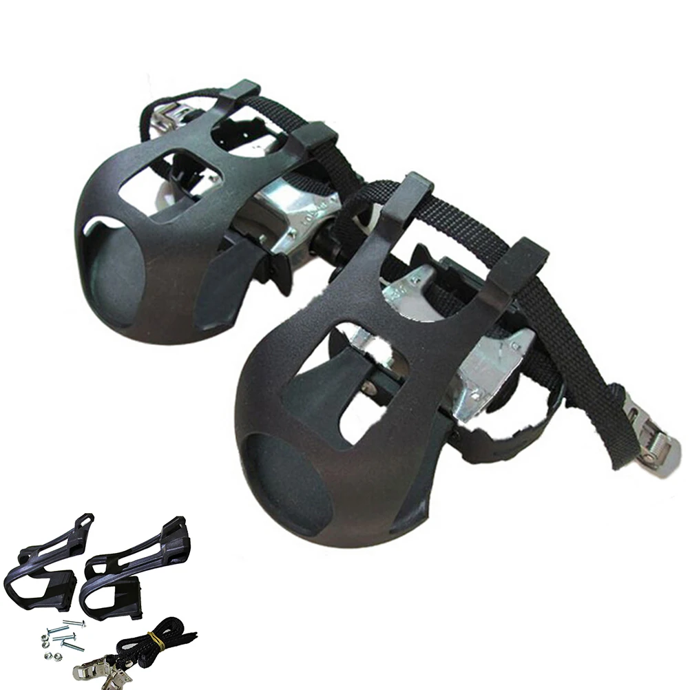 AliExpress Gmarty 〔ZYAF〕1 Pair Bicycle Pedals With Toe Clips & Straps - Fixed Gear Riding Foot Retention System