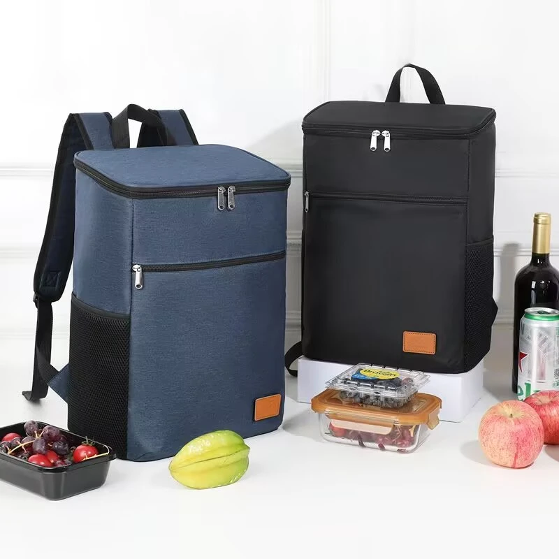 حقيبة ظهر للغداء بسعة كبيرة ومضادة للتسرب في الهواء الطلق، حقيبة ظهر حرارية كبيرة للنزهات، حقيبة معزولة رائعة ودافئة للتخزين في الهواء الطلق #2