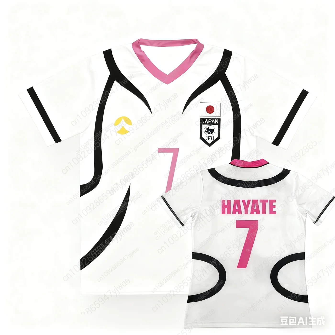 일본 애니메이션 블루 락 남성 및 여성 축구 유니폼 티 아이쿠 하야테&이토시 사에 롤플레잉 티셔츠 브이넥 스포츠웨어 탑