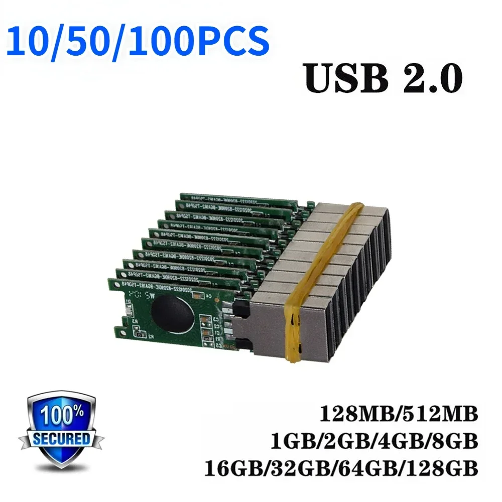 

10-100PCS Semi-finished Chip USB 2.0 Flash Drive Pendrive 256MB 512MB 1GB 2GB 4GB 8GB 16GB 32GB 64GB Memory Sticks Flash U Disk