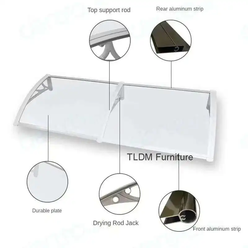 Aluminum Alloy Courtyard Awning – Rainproof & Sun Shade 5