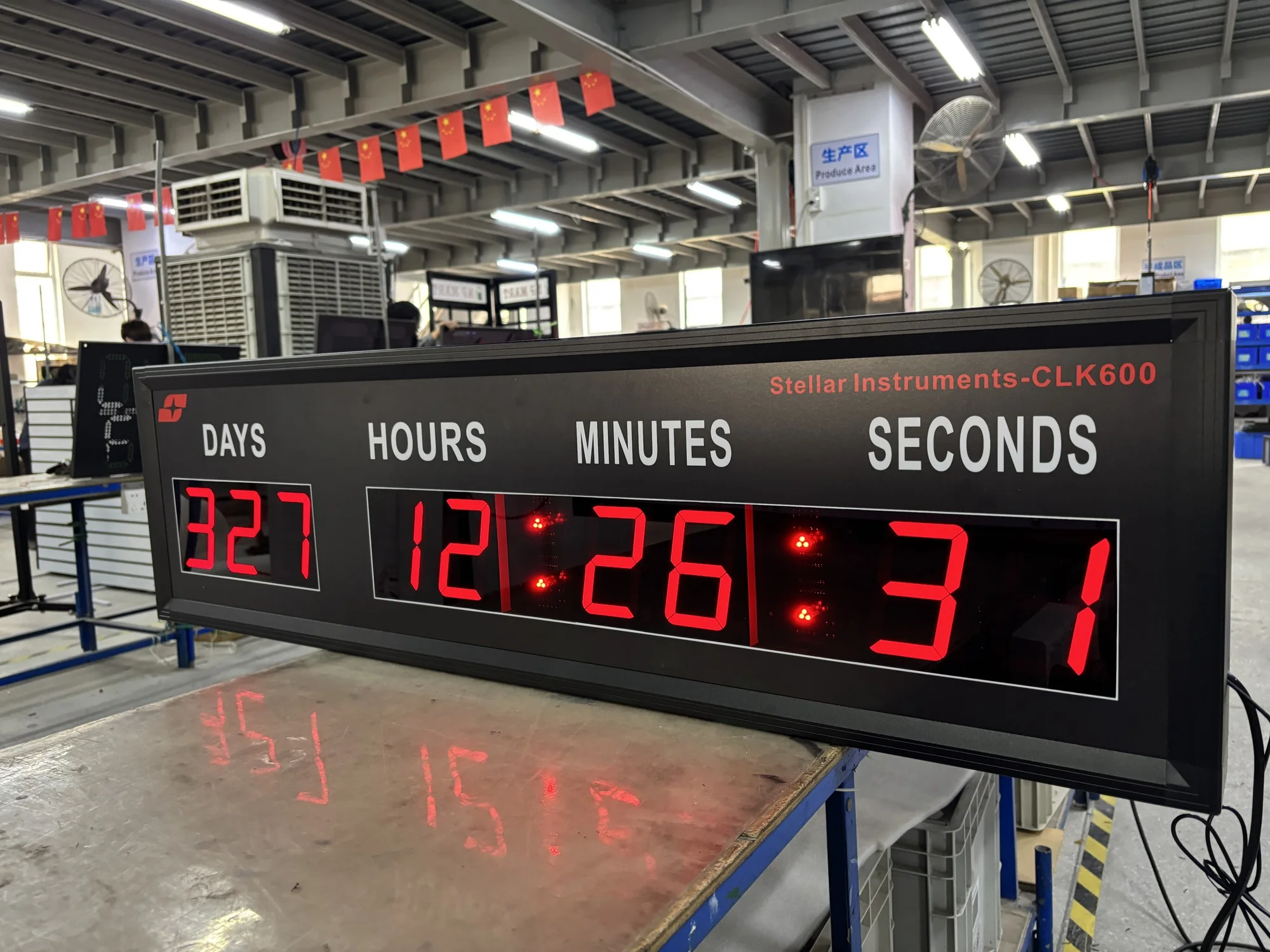 Jhering 4 Inch LED Clock with Count up Timer Remote Digital Day Hour Minute Second Countdown Clock
