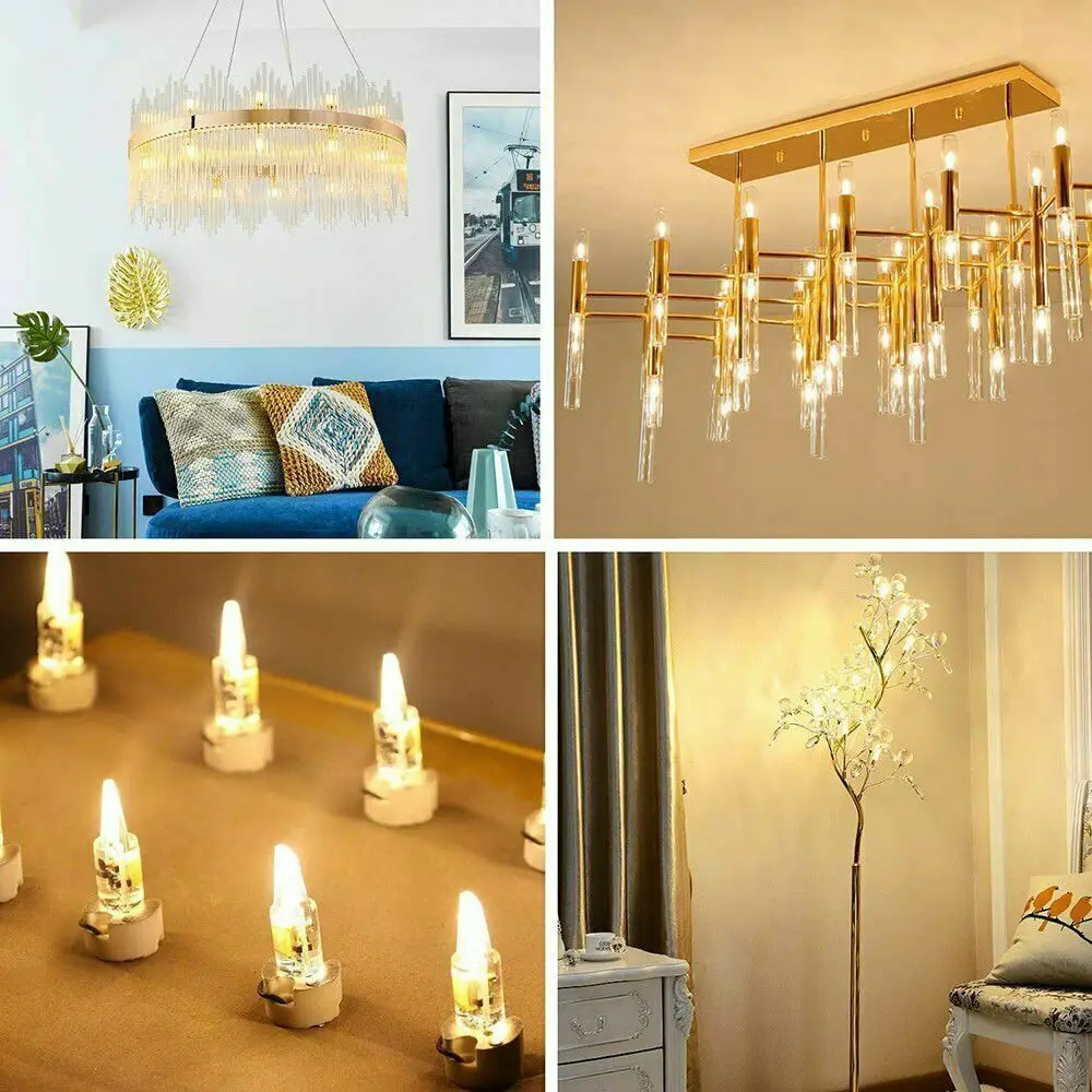 3W 6W G4 LED 12V COB Light Bulbs Replace Halogen 30W 60W Ultra Bright Chandelier Lamps AC DC Cool/ Warm White