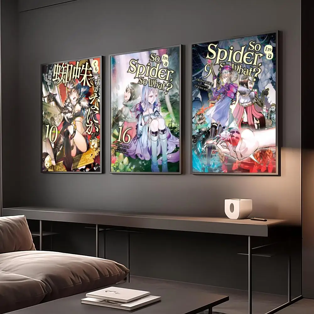 Anime S-So I'm a Spider, So What? Poster Reteo Wall Art Aesthetic Room Decor Print Living Room