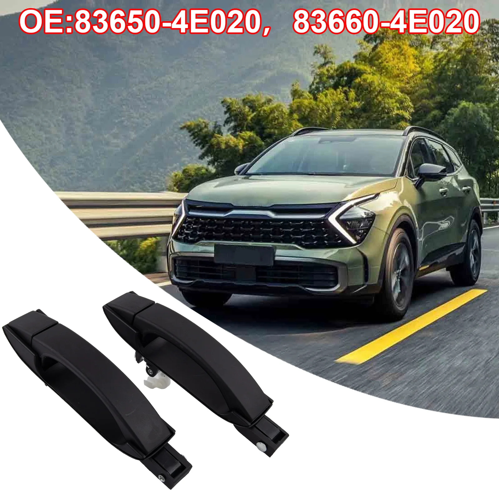 

Car Door Handle Set OEM Door Handle Car Maintenance Stylish Exterior Door Handle Stylish Black Finish Complete Exterior Solution