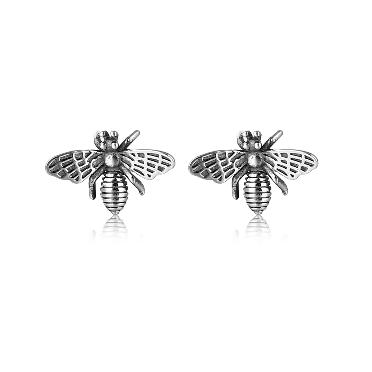 RYJU-pendientes de plata de ley 925 con forma de abeja para mujer, aretes simples de animales, joyería de uso diario