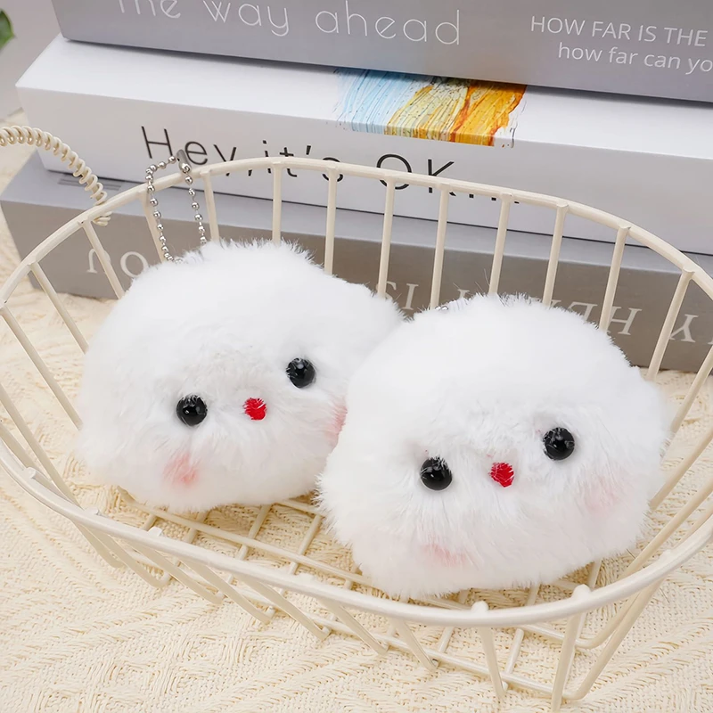 Cartoon Cute Little Ghost Squeak Keychain Pendant Cute Plush Doll Toy Kawaii Soft Stuffed Bag Charms Decor Couple Halloween Gift