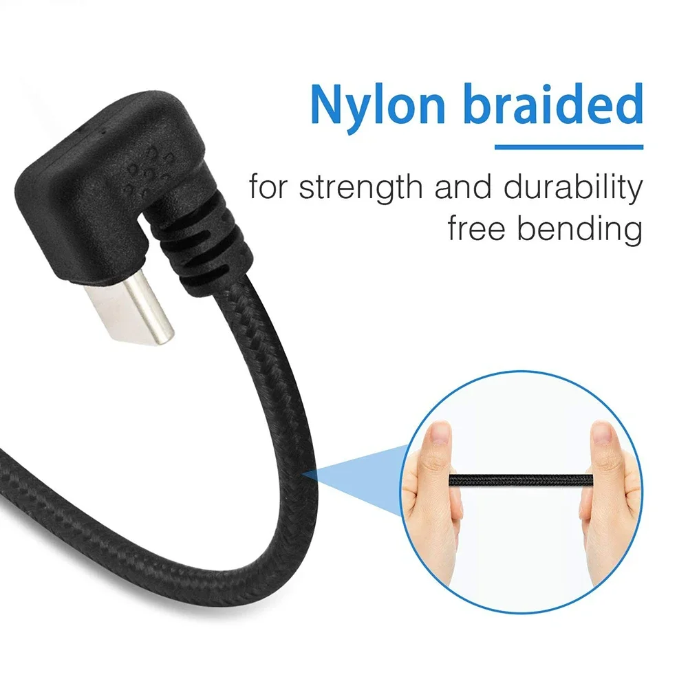 USB A to Type-C Fast Charging 180 Degree U Shaped USB C Charger Data Sync Transfer Cable Nylon Braid Cord for Mobile Phone