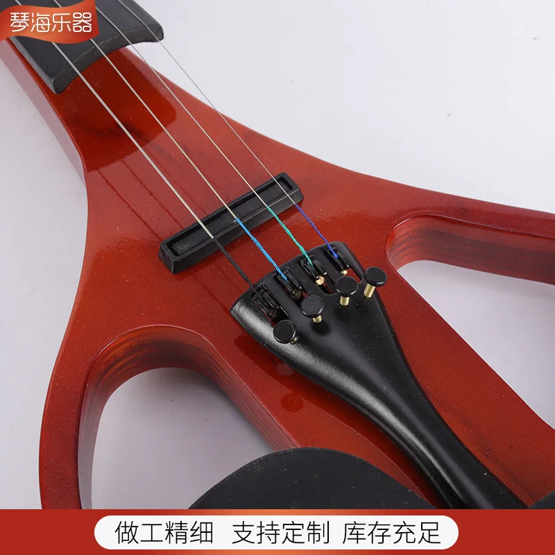 Electronic Violin, Violin Solid Wood Electric Violin Performance Stage Professional Performance Electronic Violin With Audio