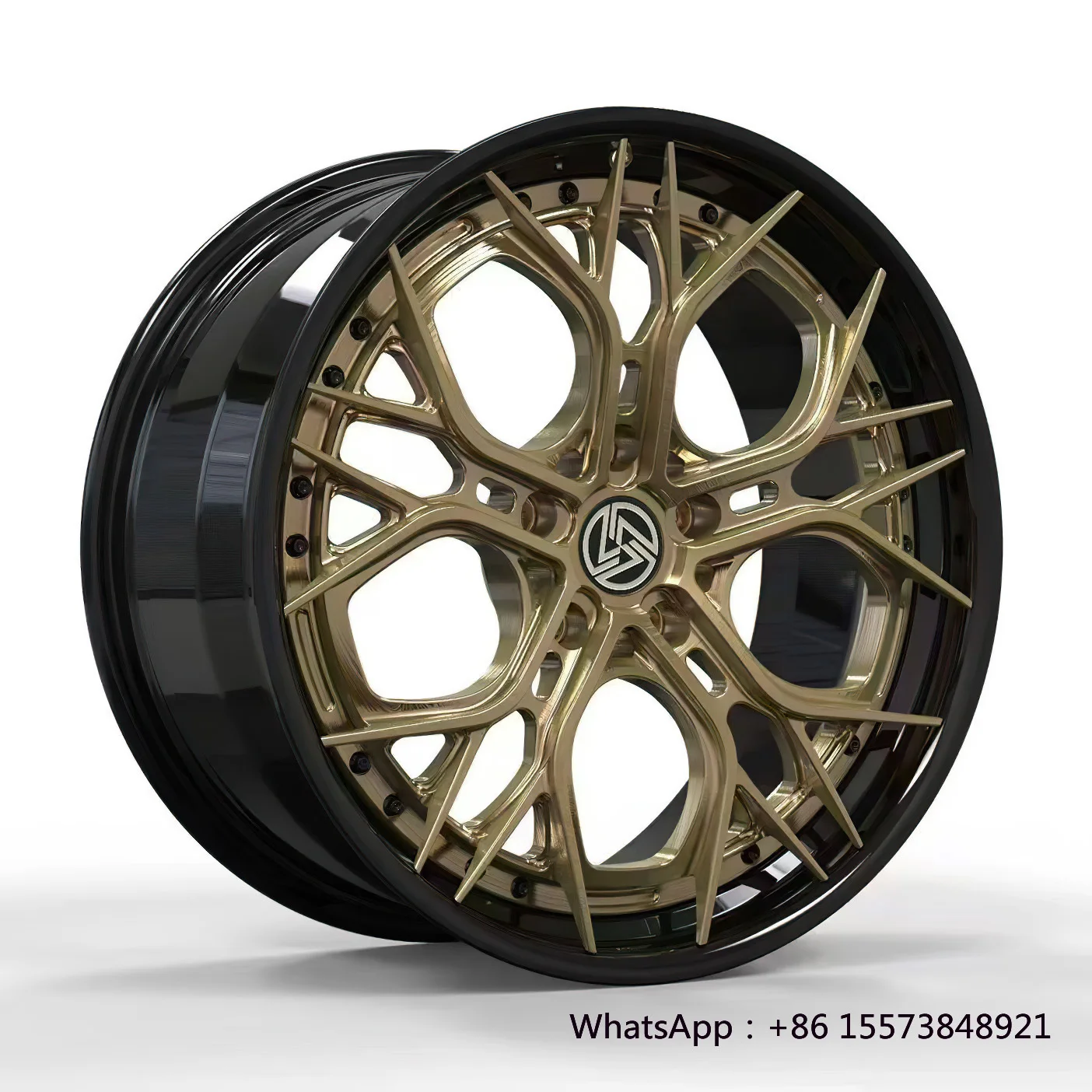 

2-Piece Custom Forged Gold Wheel 5x114.3 5x112 5x130 5x120 Racing Car Wheel 18 19 20 21 22 23 24 Inch Car Alloy Rim