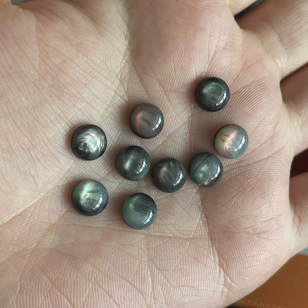 - شطرنج خفيف متدفق-زخارف أورورا 8 مللي متر ملحقات مسطحة منقطة تقليد فريتيلاريا رقعة راتينج دائرية 404 أظافر #5