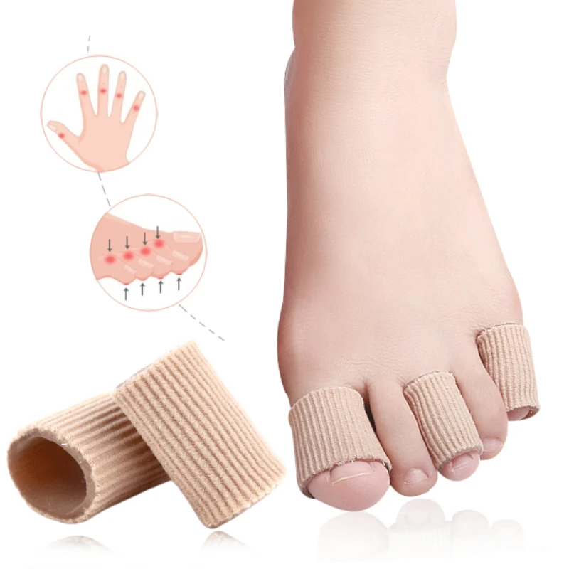 1PCS Anti-Wear Silicone Gel Fiber Toe Tube Finger Feet Protector Foot Care Cap Cover Separators Corn Callus Foot Pain Relief