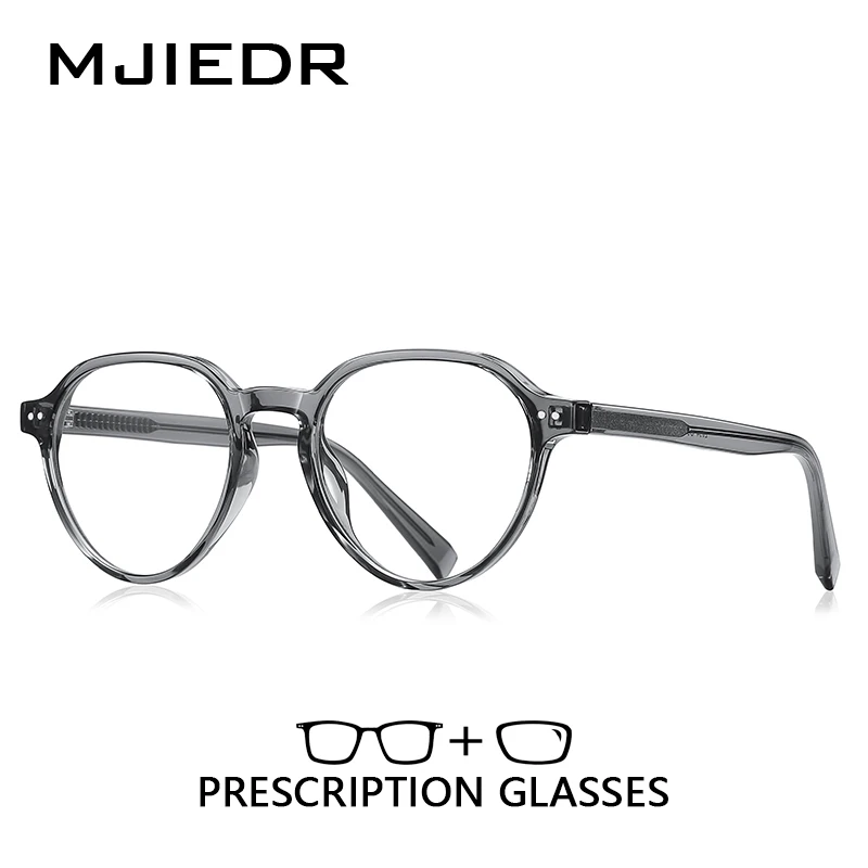 

MJIEDR 2025 Fashion Round Prescription Glasses Woman Men Rotundity Optical Eyeglasses Myopia Progressive Photochromic Eyewear