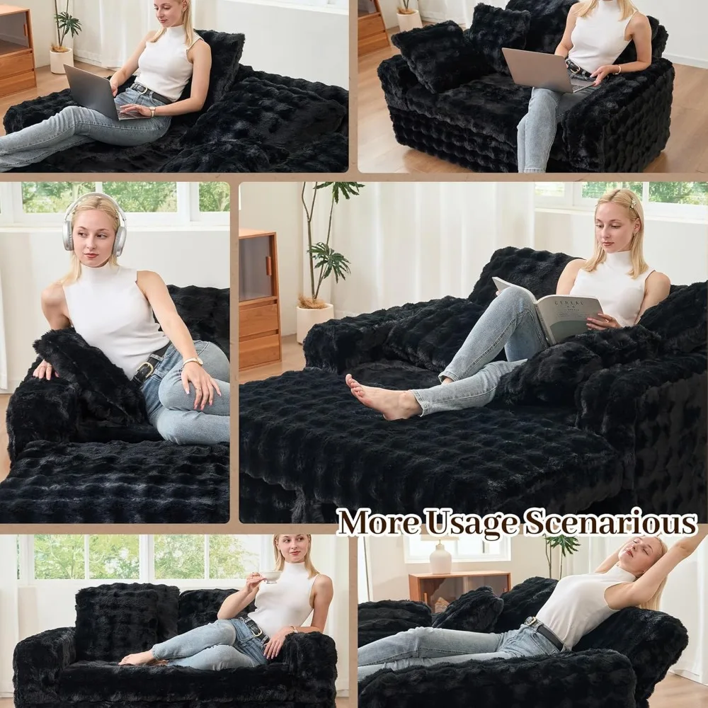 Мягкий шезлонг, домашний диван-кровать, диван с подушками, спальное место, плюшевый вельветовый выдвижной диван, Long-Term Comfo