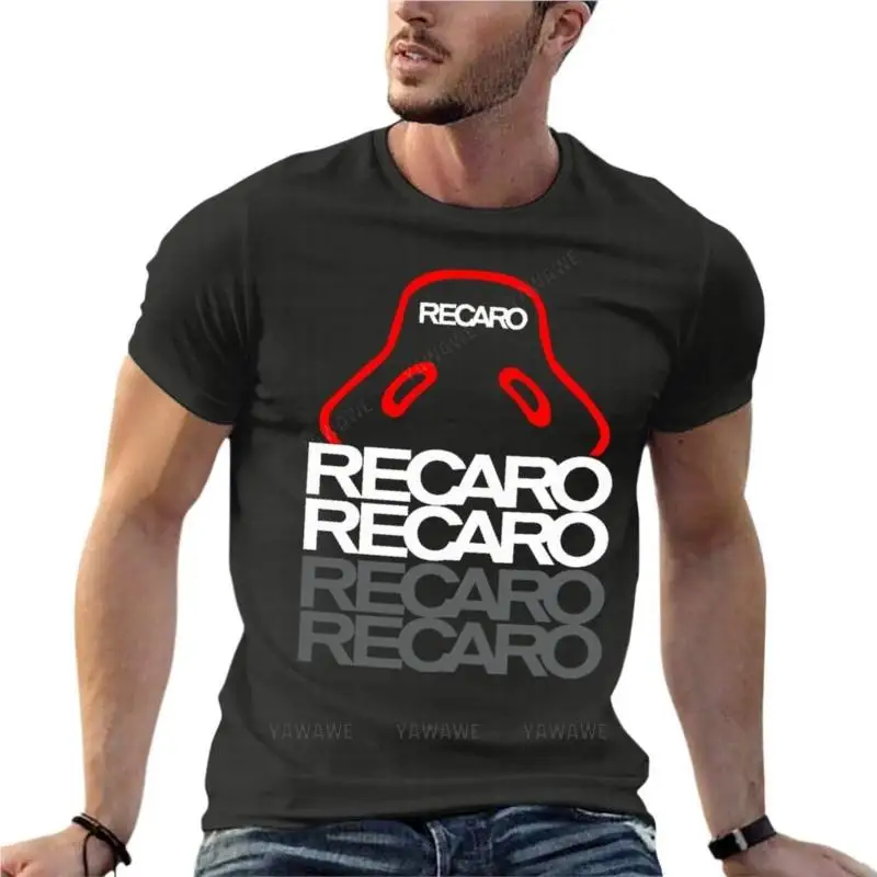 cotton tshirt mens Recaro Logo Oversized T-Shirts Funny Men\'S Clothes Short Sleeve Streetwear Big Size Top Tee men t-shirts