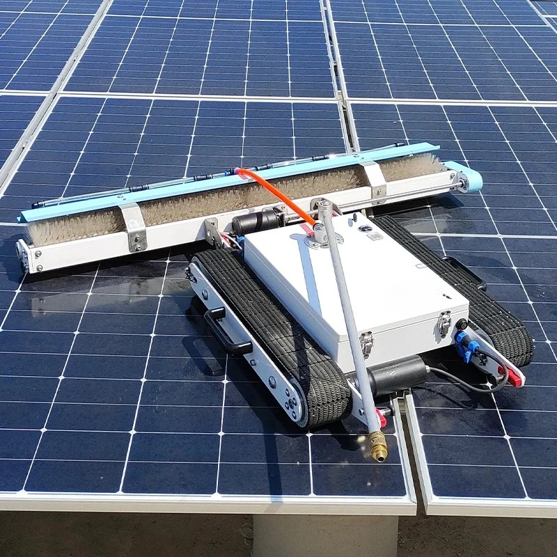 Hot Selling Solar Panel Cleaning Robot Regular Version Remote Control 200W High Efficiency Dry Water Cleaning Equipment