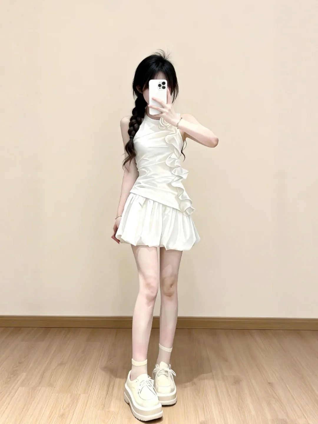 

Unique Beautiful Blossom Short Shorts Set Women's Fashion Summer Outfit Comfortable Mid-Rise Elastic Waist round Neck T-Shirt