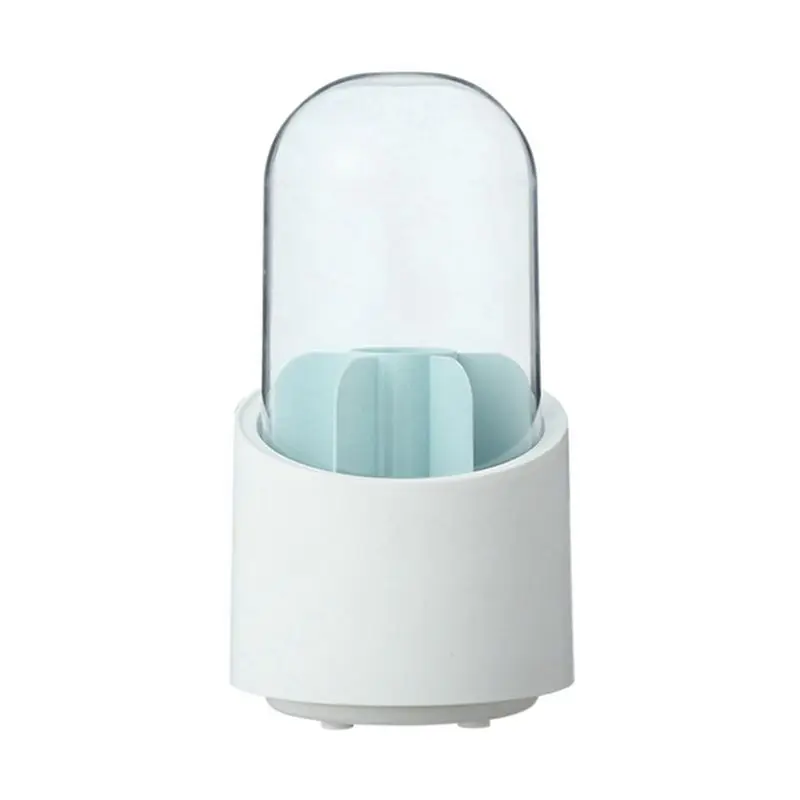 

B52C Вращающееся ведро для хранения кистей для макияжа, комод, пыленепроницаемое с крышкой, держателем для ручек, коробка для хранения большой емкости 13X24 см