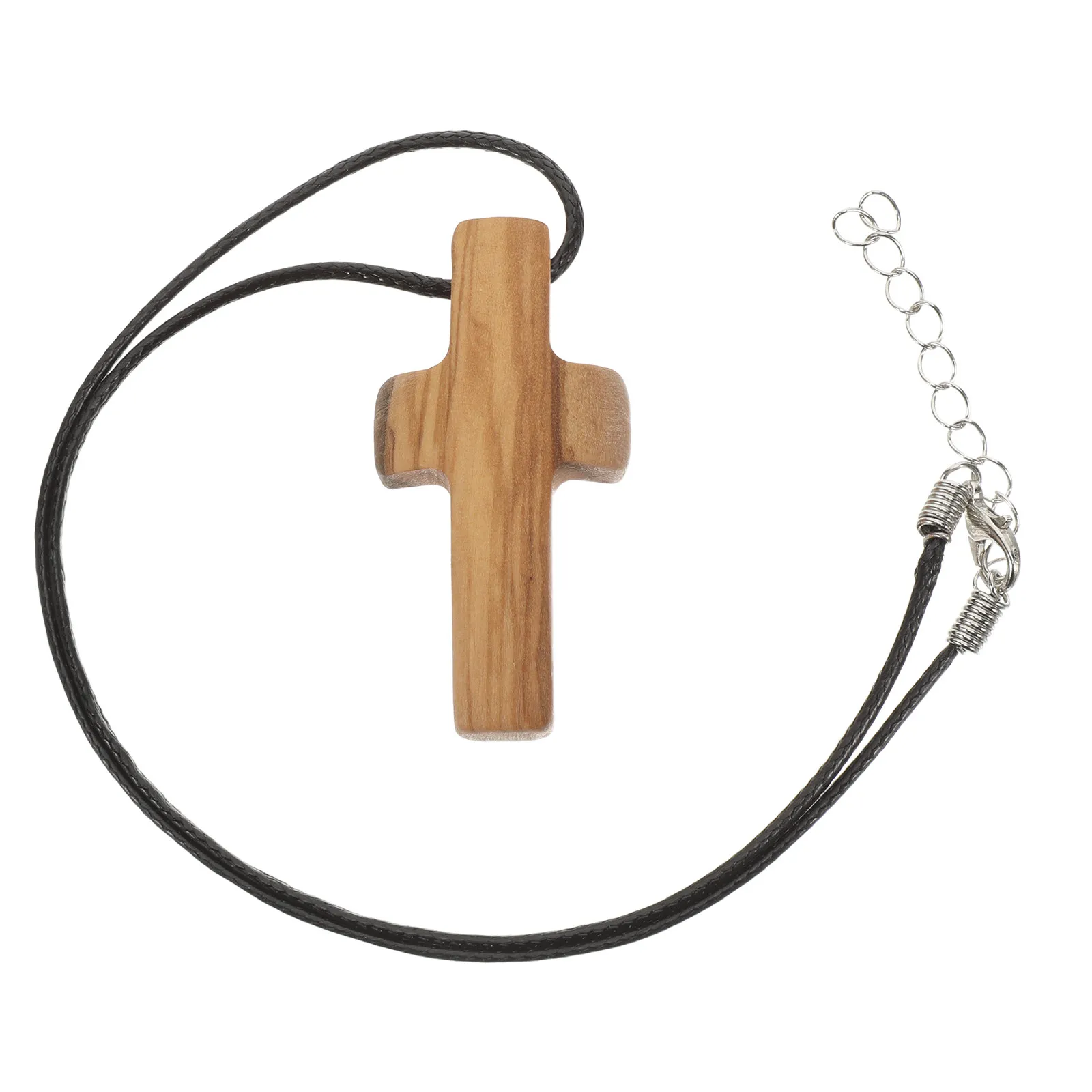 Wooden Hand Carved Wood Pendant Spiritual Charm Religious Jewelry Easter Pendant Necklace for Church Prayer Men