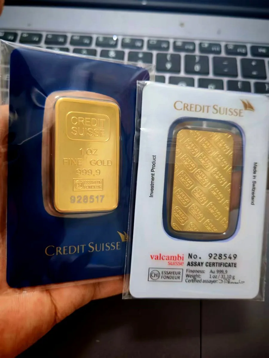 الجملة Suisse 1oz الذهب بار غير المغناطيسي سبائك الذهب مختومة التعبئة مع رقم تسلسلي مختلف