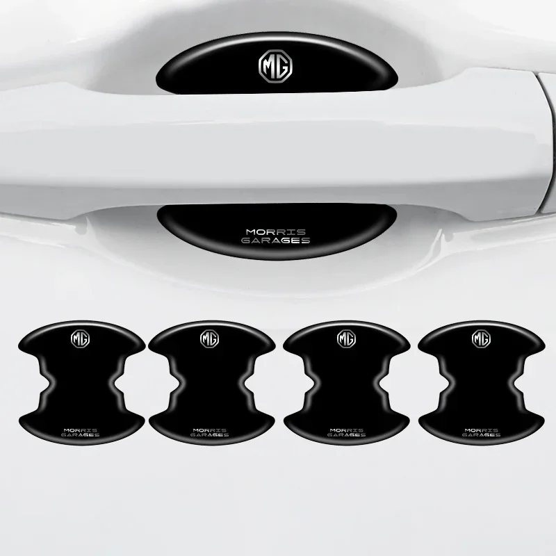 8Pcs Car Door Handle Protector Carbon Fiber Stickers For MG 4 EV ZS HS MG6 MG5 GT Cyberster MG7 EHS EZS