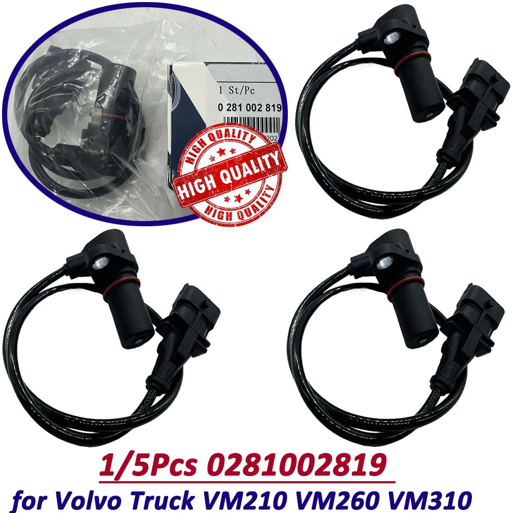 In Stock, 1/5pcs 0281002819 281002819 Crankshaft Position Sensor for Volvo VM210 VM260 VM310 961200670034, High Quality