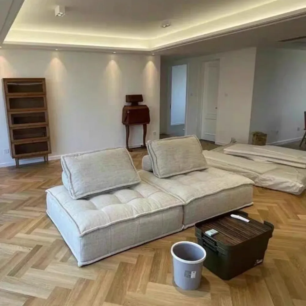 Matowa technologia Sofa materiałowa Nordic modułowa kanapa bankietowa na całe ciało niebieska fabryka czytania dostosowana sofa Muebles dom