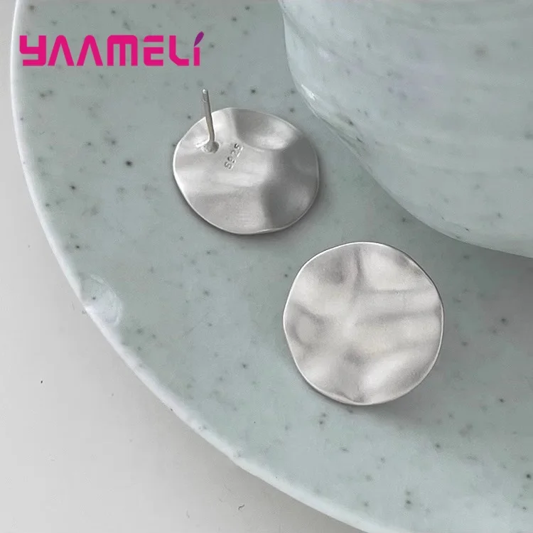 925 Sterling Silver Irregular Geometric Earrings for Women Ladies New Trendy Temperament Korea Jewelry Fast Shipping