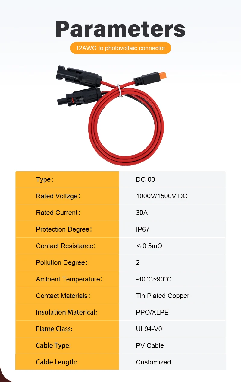 XT60-Anschluss, 10 AWG, robustes Solarpanel-Verlängerungskabel für Lithium-Batterie, Wohnmobil, Drohne, RC – Detail 2